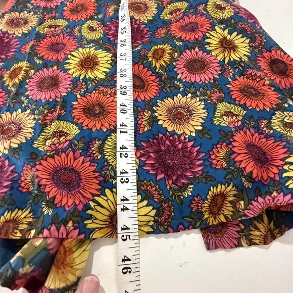 Natural Life Sunflower Print Maxi Dress Blue Yellow Pink Boho Festival S - Picture 7 of 9